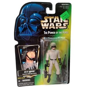 Star Wars Power of The Force (1996) Green Card AT-ST Driver Action Figure